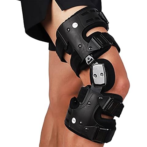 Komzer OA Unloader Knee Brace, Osteoarthritis of the bone on bone Knee Support, Rheumatoid Arthritis, Knee Joint Pain and Degeneration (Black, Right) Cover