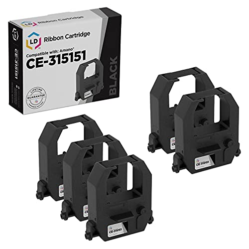 Cinta Compatible para Impresora Amano CE-315151 Negro 5 Unidades miniatura 1
