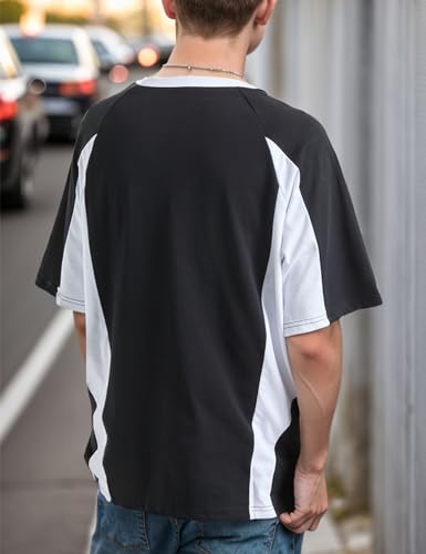 Image of EMMIOL Mens Y2k Baggy Shirts Graphic Tees Oversized Crew Neck Short Sleeve Streetwear Tshirts Summer Tops 2026