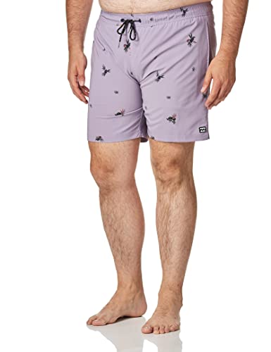Billabong Mens Elastic Waist Stretch Sundays Layback Boardshort Swim Short Trunk, 17 Inch Outseam