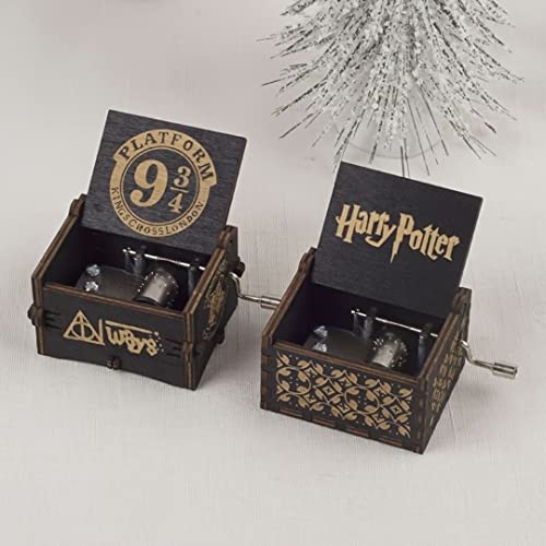 Image of Zesta Wooden Harry Potter Music Box /Vintage Hand Crank Musical Gifts For Men Birthday Special /Birthday Gift For Girls /Wooden Musical Box Gift For Wife, Child