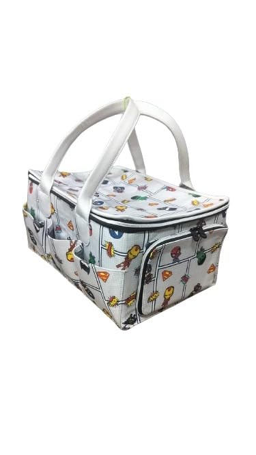 OON Junior All in One Personalised Zipper Diaper Caddy (Light Grey)