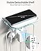 Mifaso 3-Sided Multi Plug Power Strip, Wall Extender with Shelf, Night Light & Surge Protector, USB Wall Charger with 5 AC Wide Space Outlets and 3 USB & 1 C Port, White