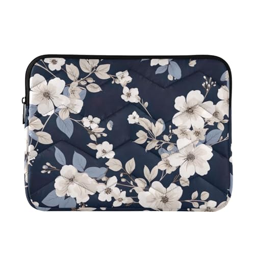 Funda Protectora para Portátil 13-14 Pulgadas Negra Floral