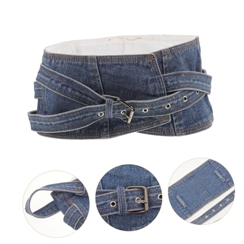 Denim Wide Waist Belt for Women Comfortable Corset Cinch Belt Versatile Waistband for Dresses Sweaters and More Parties and Daily Wear Stylish Decorative Accessory4