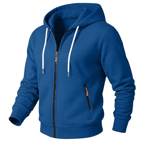 HAOLEI Sudadera Hombre con Capucha,Sudaderas Hombres Cremallera Ropa Deportivas Running con Bolsillos Hoodie Manga Larga Sweatshirt Entretiempo Delgado Ropa de Trabajo Cómoda Vintage Otoño Invierno