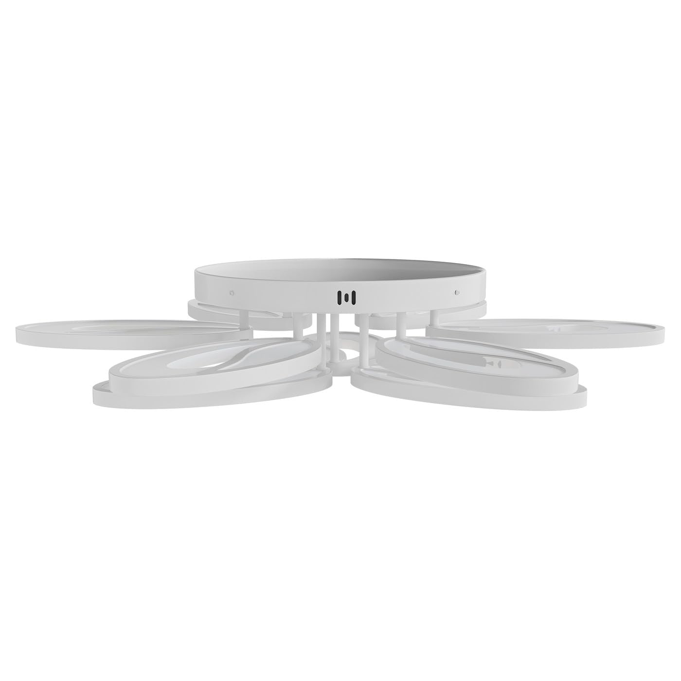 Lampa sufitowa LED, 25,59 cala, liść akrylowy, kwiat z pilotem, możliwość ściemniania 2800-6500 K, biała lampa sufitowa LED w pobliżu pokoju