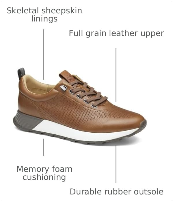 Image of Johnston & Murphy Men's Kinnon Perfed Jogger Sneaker