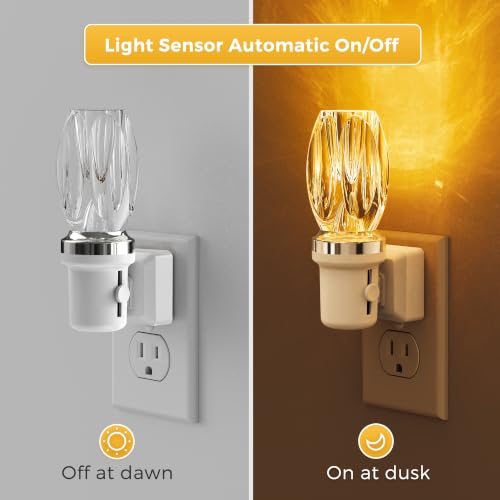 Image of L LOHAS LED Amber Night Light, Yellow Nightlight,Dimmable, Light Sensor