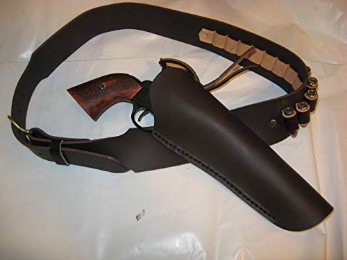 Western Gun Holster Cross Draw & Gun Belt Rig REAL Leather Single or Double  Action THE [...]