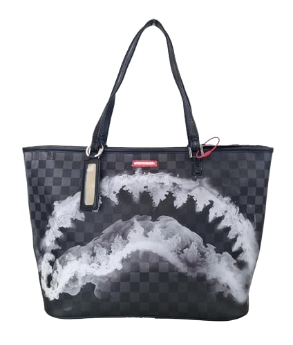 SPRAYGROUND Ladies Shoulder Bag 910T8225 Sip N' Smoke Tote Black and Grey