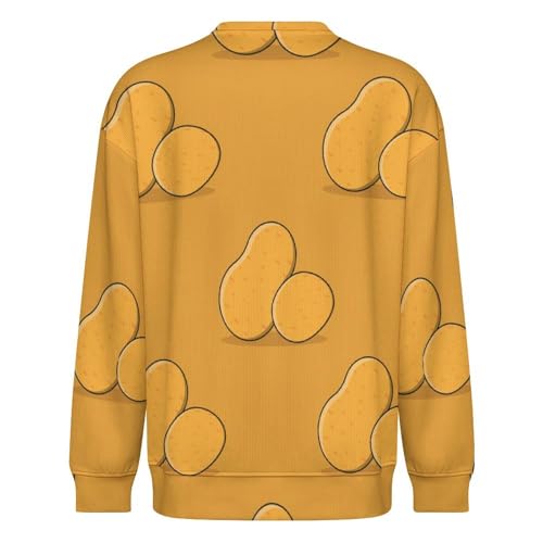 MoBlinko Mens Crewneck Sweater Potato Mens Sweater Sweaters for Men S Long Sleeve Lightweight Pullover3