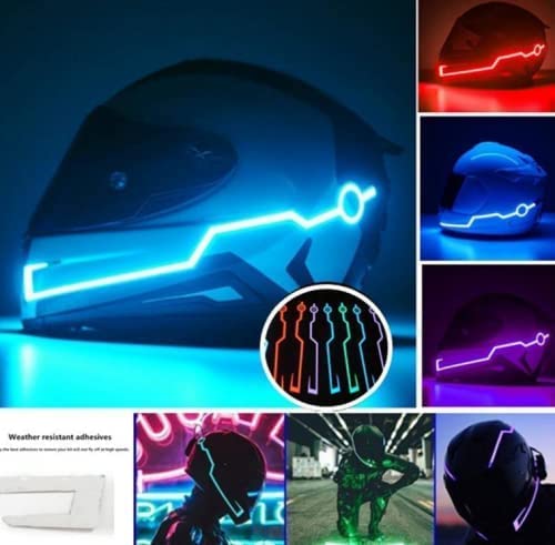 Image of Motorcycle helmet light strip,Helmet EL Light Bar,Helmet Cycling LED Sticker Light Night Riding Signal Helmet Light for Motorcycle Bike Helmet (orange)