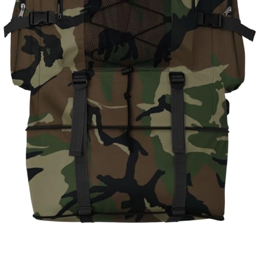 vidaXL Zaino Stile Militare XXL Campeggio Viaggio 100 L Idrorepellente Mimetico - 4