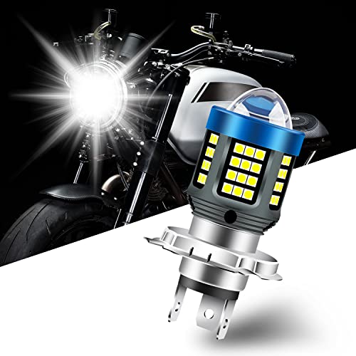 yifengshun H4 Bombilla LED Para Faros De Moto HS1 HB2 9003 1200LM Xenón Blanco Super Brillante 6000K Para La Motocicleta LED Bombilla De Luz Alta Y Baja Plug And Play 12-80V 1Pcs