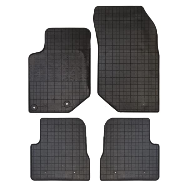 Alfombrillas de goma Peugeot 208 II edecor acabado negro de alta densidad