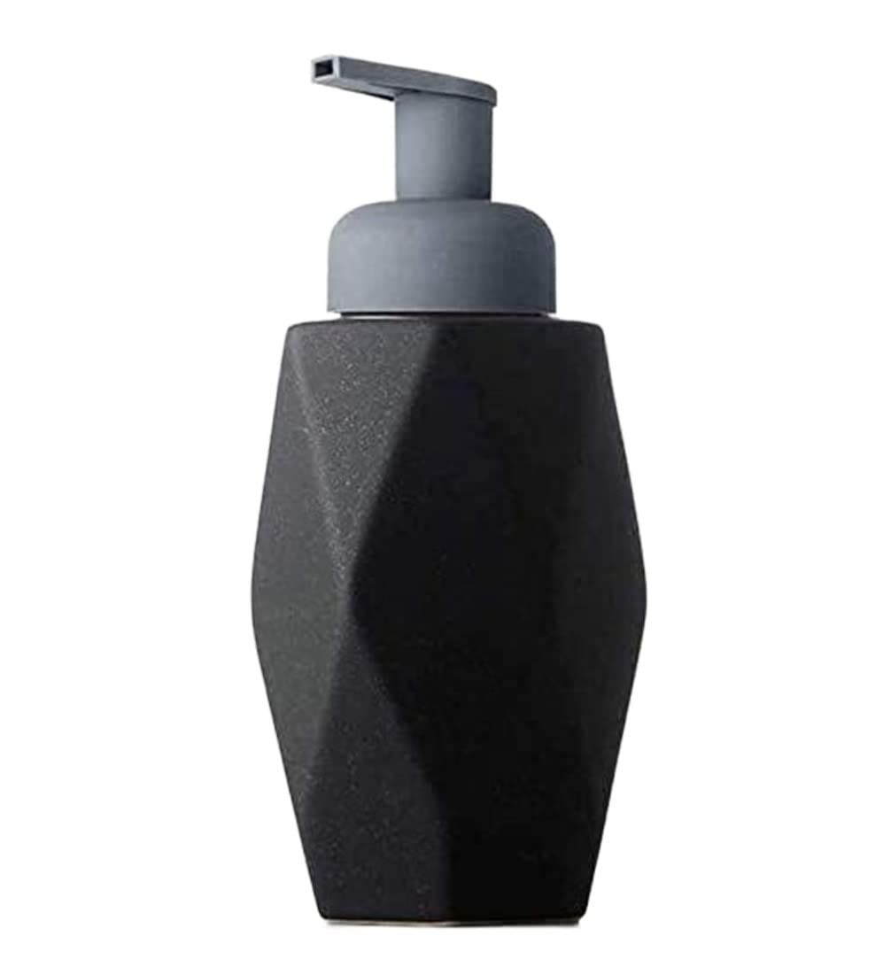 Dispensador de Jabón Líquido Dispensador De Loción Cerámica, Líquido Plato Recargable para Baño Botellas de Aseo(D)