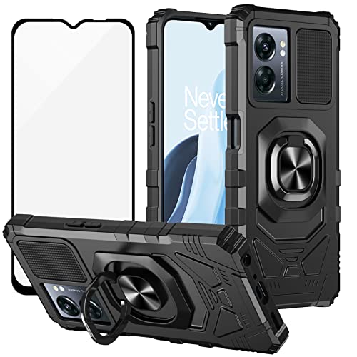 Ailiber for AT&T Propel 2 5G Phone Case, Cricket Magic 2 5G Case with Screen Protector, Ring Kickstand for Magnetic Car Mount, Military Grade, Shockproof Rugged Cell Phone Case-Black