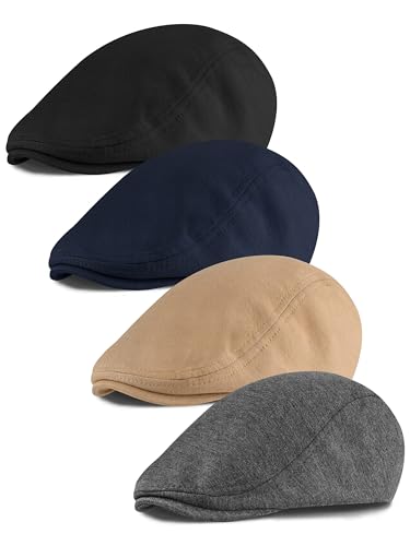 4 Pieces Newsboy Caps for Men Outdoor Use