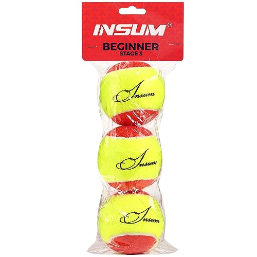 INSUM Tennis Balls, 75% Low Pressureless Tennis Balls for Beginners, Made of Premium Durable Felt...