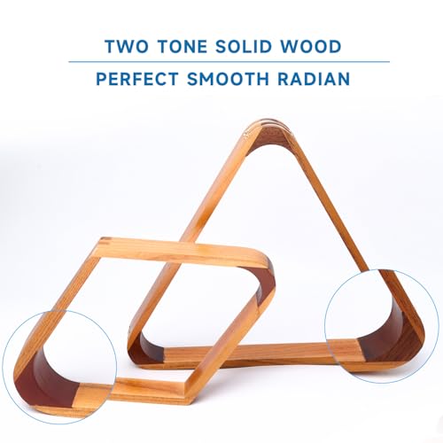 GSE Games & Sports Expert Solid Wood Billiard 8-Ball Triangle / 9-Ball Diamond Pool Ball Racks for 2-1/4" Pool Balls, Pool Table Accessories - Image 3