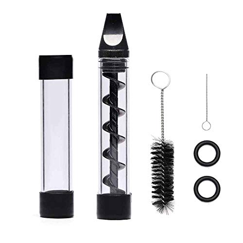 OURLITIME Twisty Glass Blunt en espiral, viene con una botella de vidrio, un kit de limpieza - Tubo de cigarros para fumar iridiscencia de tabaco Cover