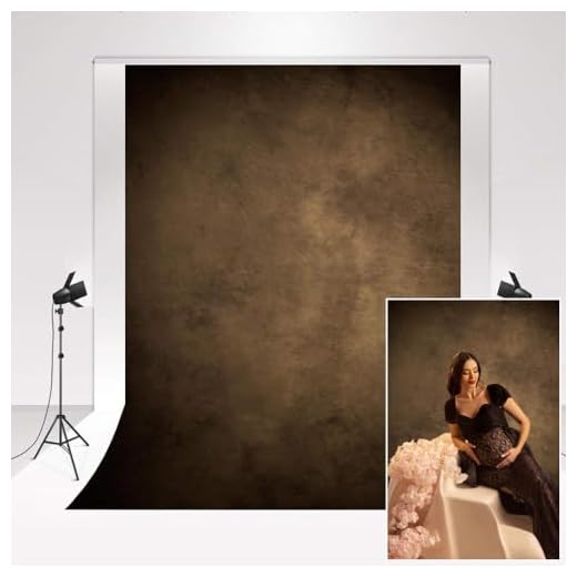 Kate Marrone Photography Background 1.5x2.2m/5x7ft Sfondo marrone scuro sfumato studio fotografico retrò ritratto fotografia photo booth puntelli decorazione di nozze personalizzata sfondo