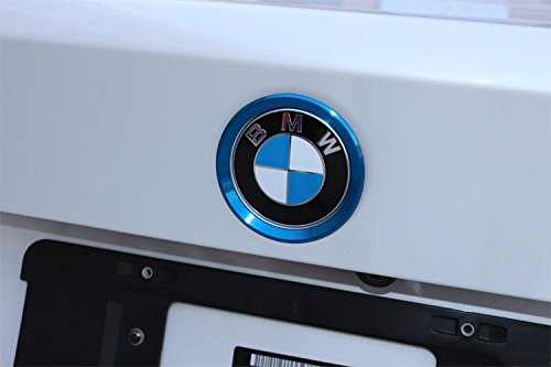 Duoles Car Front Rear Logo Decoration Cover Ring Trim Hood Emblem Ring Compatible With 2013-2019 Bmw 3 Series 320Li 328Li 316/Bmw 4 Series M3 M4 (Blue) #TOP2