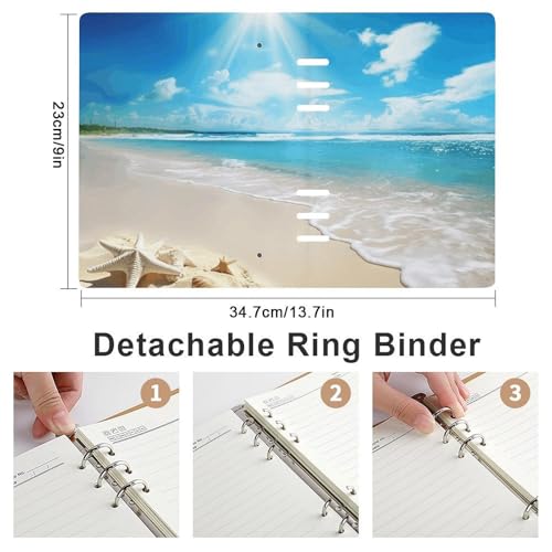 Cuaderno A5 de piel sintética premium Bright Sunshine con 6 anillas y diseño plano 2