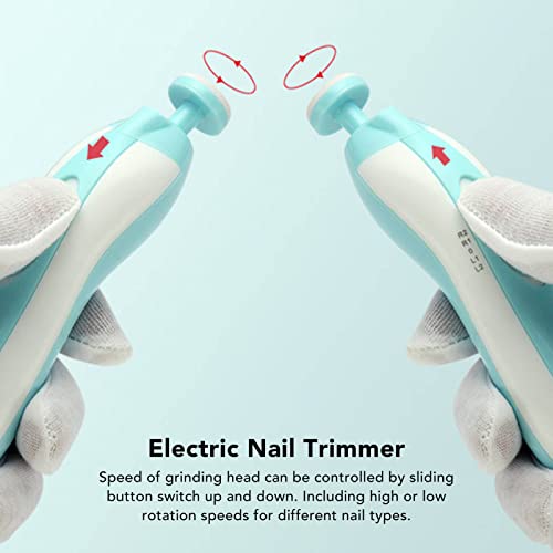 6 Em 1 Aparador de Unhas de bebê Elétrico, Lixa de Unha de bebê Cortador de Unhas Infantil Com 1 Apa