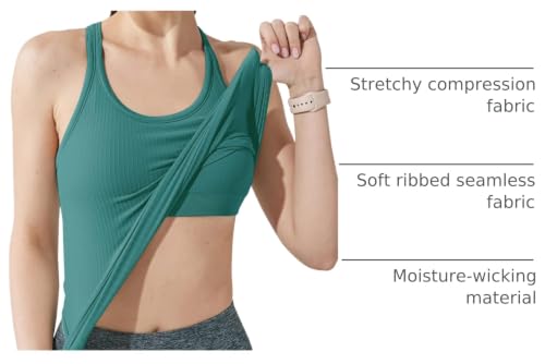 Image of sphinx cat Yoga Racerback Tank Top for Women with Built in Bra,Women's Padded Sports Bra Fitness Workout Running Shirts