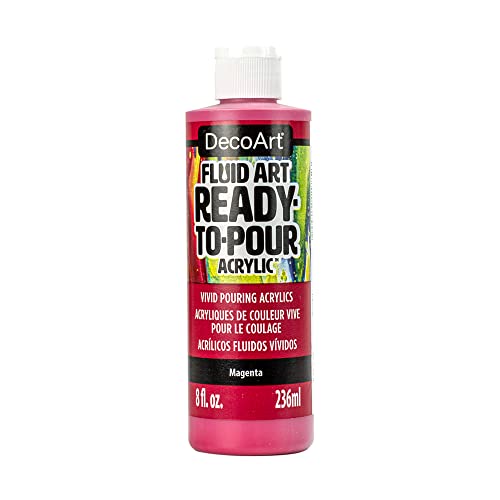 Deco Art DecoArt FluidArt Ready-To-Pour Acrylic Paint 8oz-Magenta