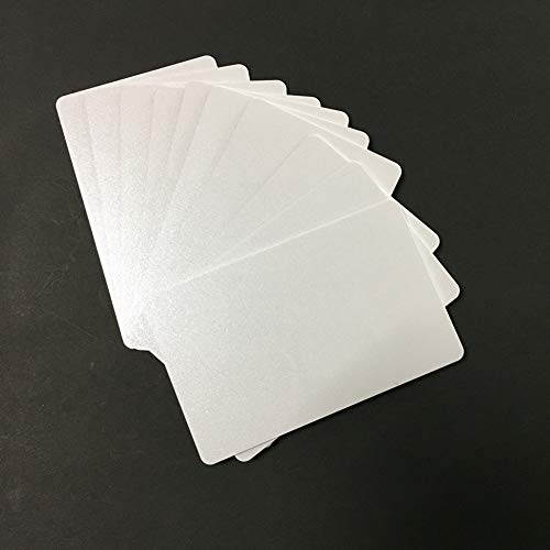 Premium Double Side Printable PVC Card with Pearl White Color for ID Badge Printers Graphic Quality CR80 Credit Card Size for Zebra Fargo Printer (20) - Thumbnail 2