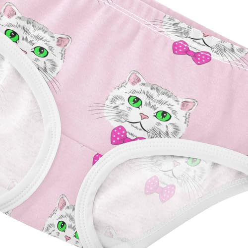 Joisal Cute Cats Light Pink Cartoon Toddler Girls Underwear 2t Cotton Panties for Girl Bright Kids Briefs Undies4