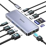 USB C Hub Multiport Adapter, Melelink 10 IN 1 USBC Hub Ethernet Docking Station 4K HDMI, USB-C, 100W PD, 4 USB Ports, SD/TF, Lan RJ45, Type C Dock for Macbook, Dell, HP, Lenovo More Laptop Dock