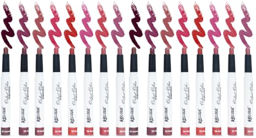 Image of Recode Velvet Vibes Matte Lip Crayon Set of 8 Shades | Smudgeproof & Waterproof | Lightweight Long-Lasting Lip Colour Collection | 1.5g Each (Pack of 2)