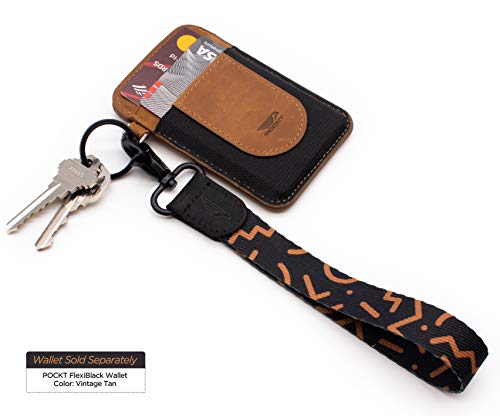 Image of POCKT Keychain Wristlet for Women and Men, Cute Wrist Lanyard for Keys, Short Key Chain Strap for Car Keys, Wallet, ID Badge & Phone | Veda