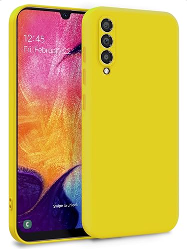 MyGadget Funda para Samsung Galaxy A50 en Silicona TPU - Carcasa de Doble Capa - Case Resistente Antigolpes y Anti choques - Ultra Protectora Amarillo