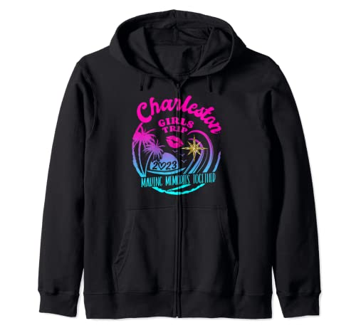 Girls Trip Charleston 2023 Shirts, Weekend, Birthday Squad Zip Hoodie
