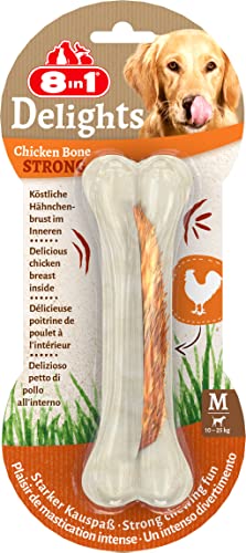 8in1 Delights Strong Knochen M - extra starker Kauknochen für kräftig kauende mittelgroße Hunde, 1 Stück