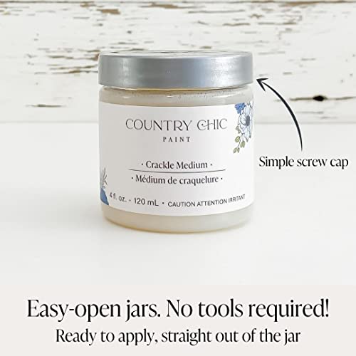 Crackle Medium For Chalk Style Paint, Rustic Shabby Chic Furniture And Home Decor Refinishing - Instant Crackle Paint Effect, Eco-Friendly, Clear Water-Based - 4 Oz #TOP4