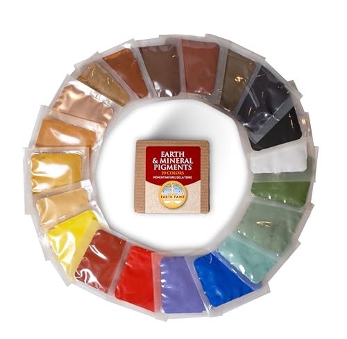 Natural Earth Paint Pigment Sample Pack – 20 Non-Toxic, Archival ...