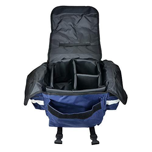 Image of Dealmed First Responder Trauma Bag - Empty EMS Equipment Kit - Blue Professional Emergency Organizer