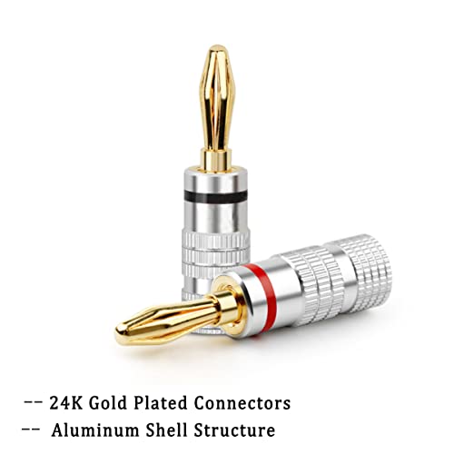 Conectores Banana Plugs dorados 6 pares 12 piezas miniatura 2