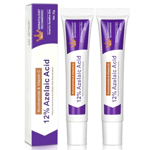 BUTBU Azelainsäure 12% Azelaic Acid Serum Azelainsäure Creme Für Alle Hauttypen Gegen Pickel Hellt Pickelmale Rosacea Gesichtspflege 20g (2PC)