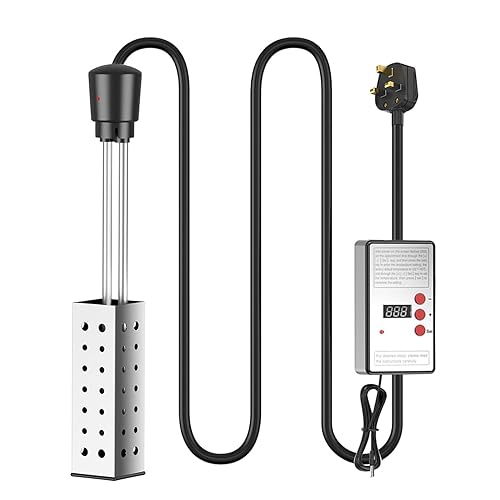 Riscaldatore a Immersione - 1500W riscaldatore ad Acqua elettrica Portatile con termostato Digitale per Vasca e Piscina