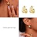 Amicon Chunky Earrings for Women,Dainty 14k Gold Plated Gold Stud Earrings Statement Cute Hypoallergenic Trendy Jewelry Gifts