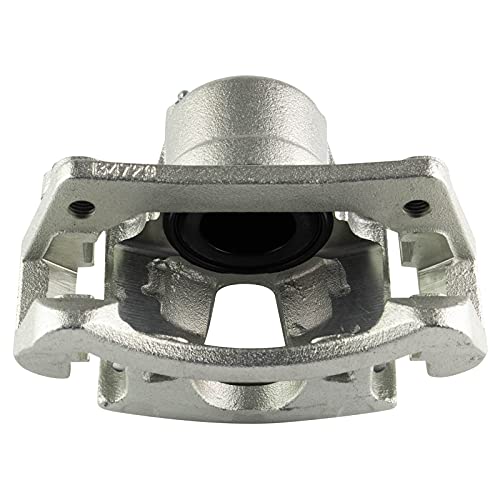 Image of TRQ Front Brake Caliper Set Zinc Coated Brackets Hardware Compatible with 2002-2007 Jeep Liberty