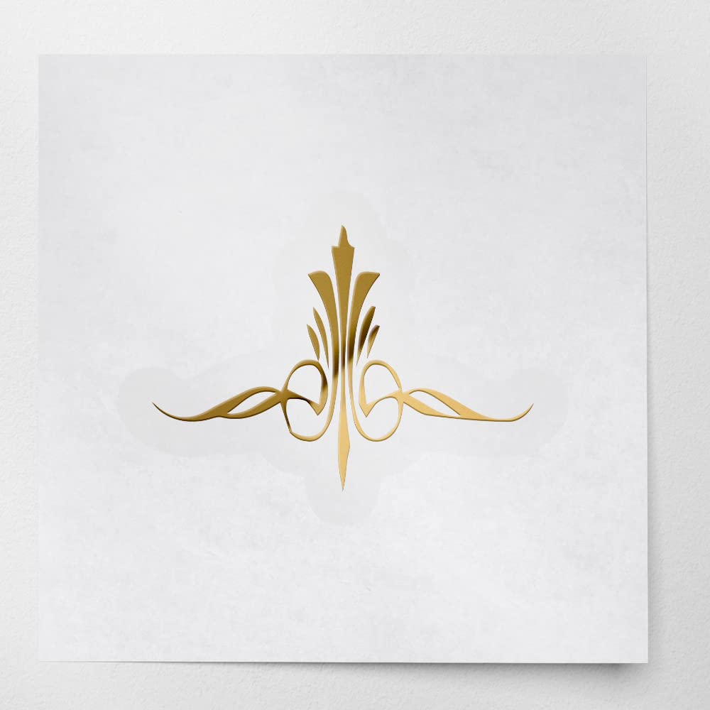 Transparent Decal Stickers of Lily Pinstripes (Metallic Gold) Premium Waterproof Vinyl Decal Stickers for Laptop Phone Accessory Helmet Car Window Mug