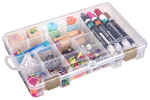 Image of ArtBin 4004AB Medium Solutions Box with Dividers, Art & Craft Organizer, [1] Plastic Storage Case, Clear